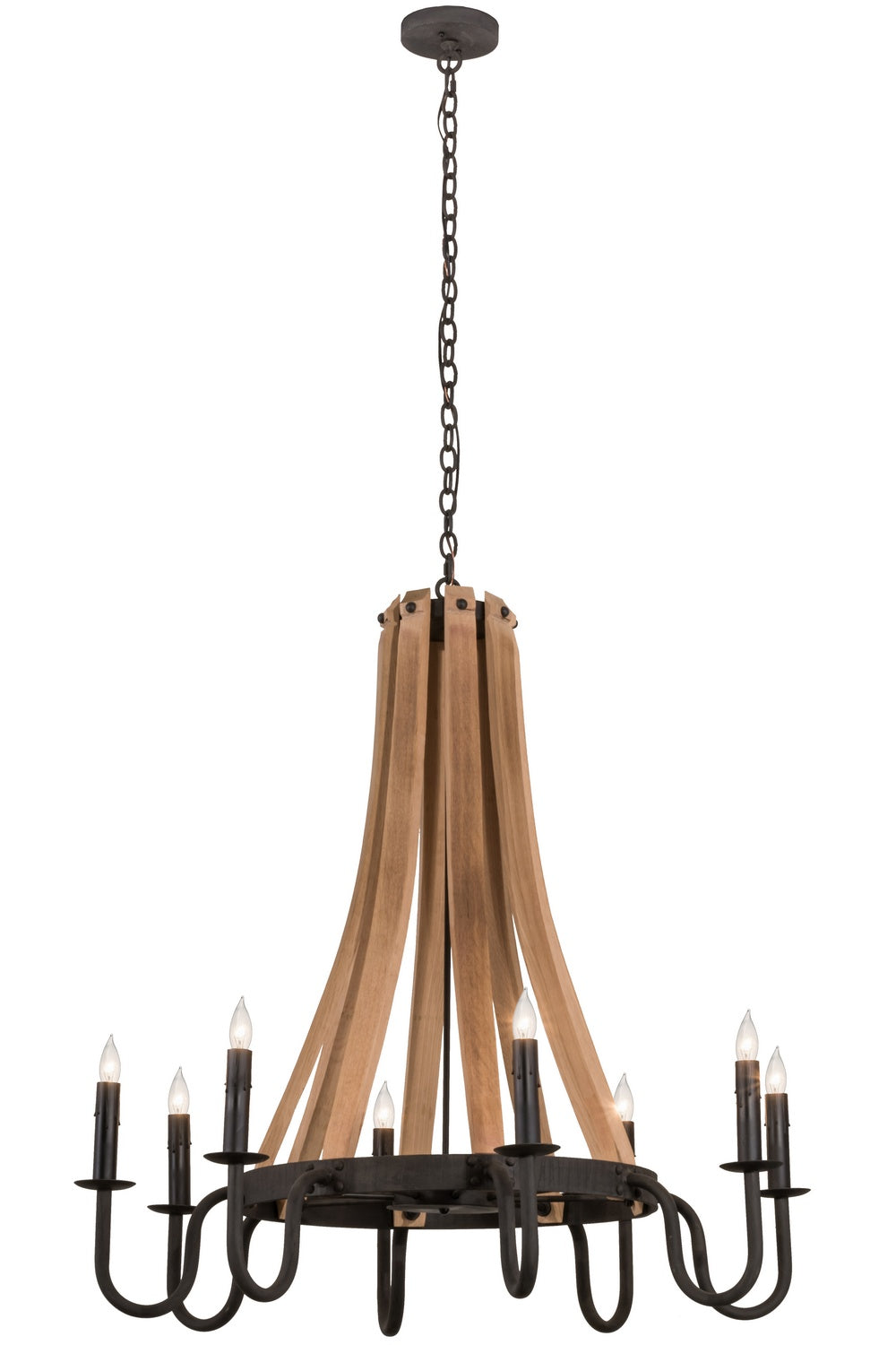 Meyda Tiffany - 160700 - Eight Light Chandelier - Barrel Stave - Costello Black