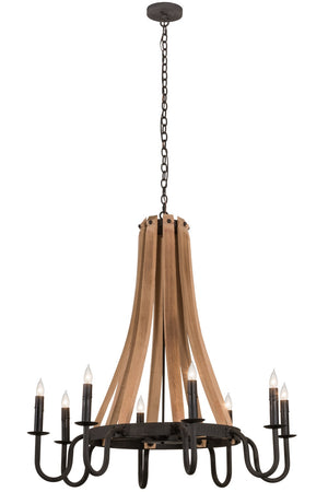 Meyda Tiffany - 160700 - Eight Light Chandelier - Barrel Stave - Costello Black