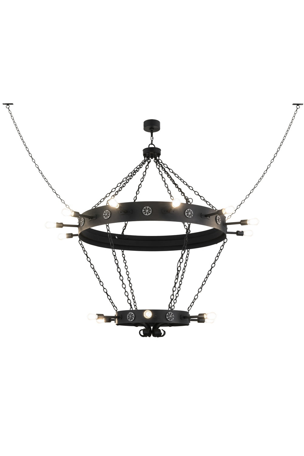 Meyda Tiffany - 160840 - 18 Light Chandelier - Korset - Black Metal