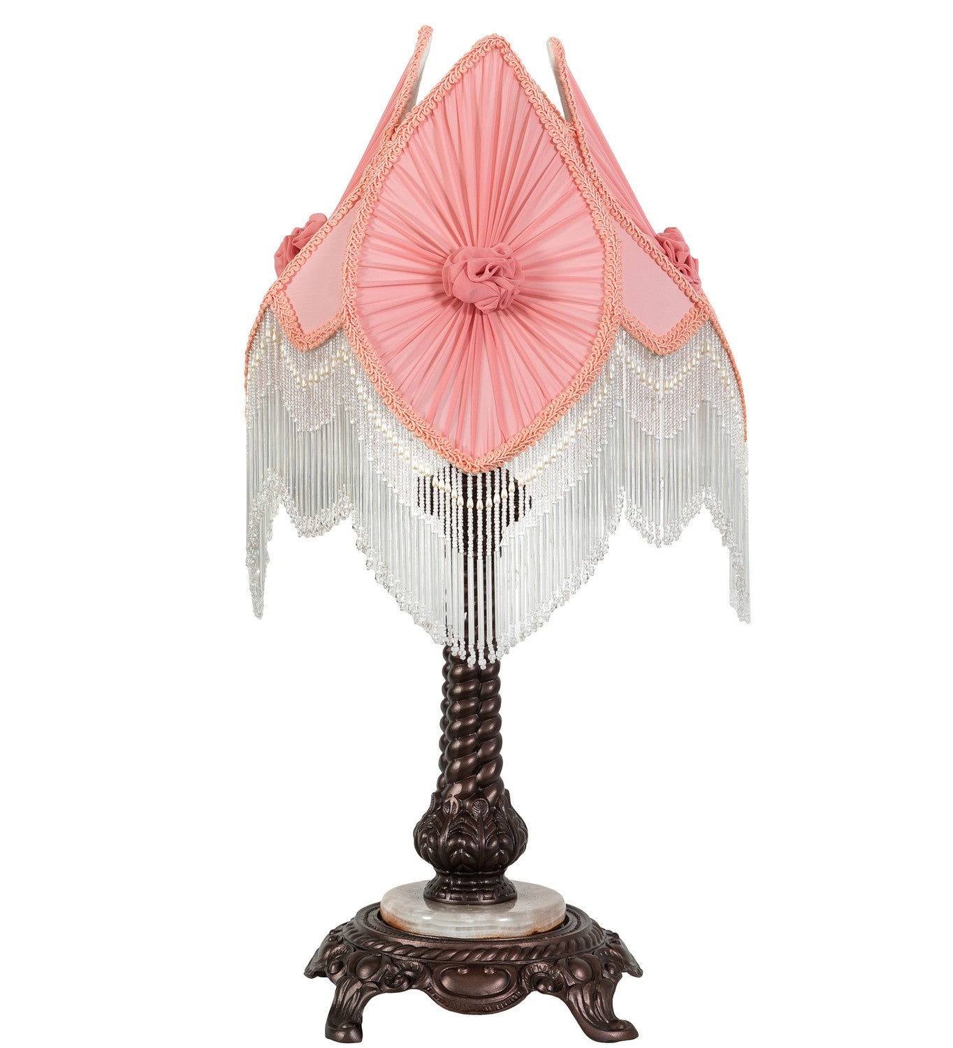 Meyda Tiffany - 19226 - One Light Accent Lamp - Fabric & Fringe - Mahogany Bronze