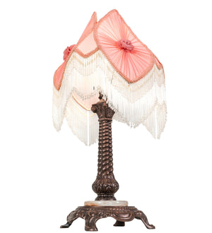 Meyda Tiffany - 19226 - One Light Accent Lamp - Fabric & Fringe - Mahogany Bronze