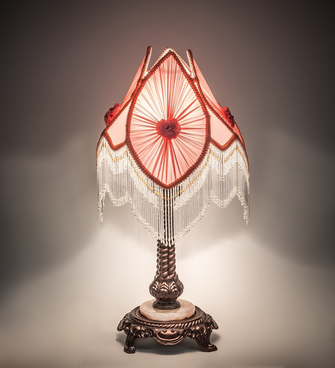 Meyda Tiffany - 19226 - One Light Accent Lamp - Fabric & Fringe - Mahogany Bronze