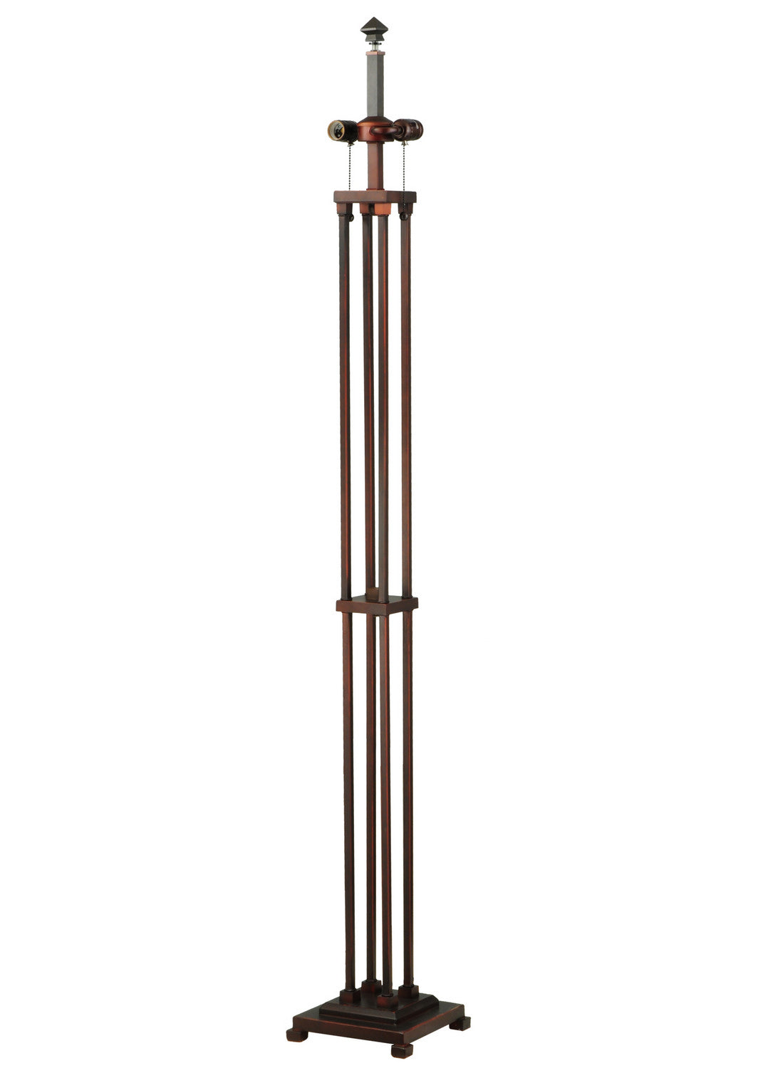 Meyda Tiffany - 21619 - Two Light Floor Base - Mission - Mahogany Bronze