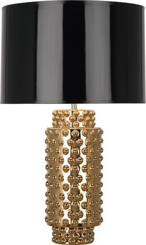 Robert Abbey - G800B - One Light Table Lamp - Dolly - Textured Ceramic w/Gold Metallic Glaze