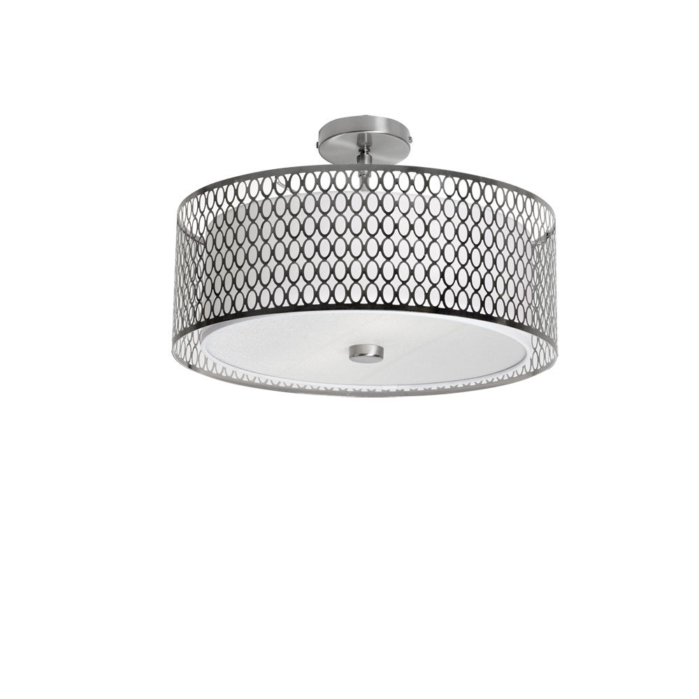 Dainolite Ltd - 1015-16FH-SC - Three Light Semi-Flush Mount - Kordan - Satin Chrome