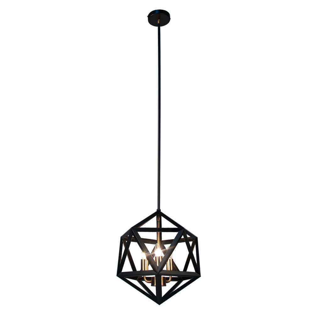 Dainolite Ltd - ARC-143C-AB - Three Light Chandelier - Archello - Black