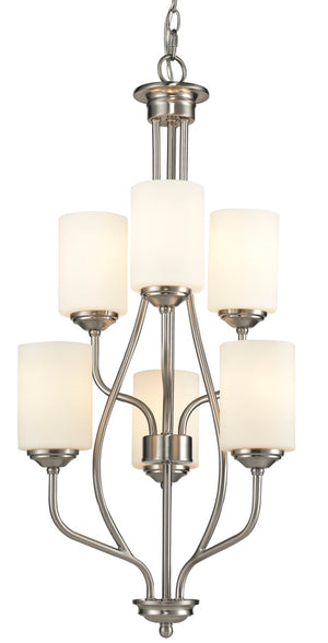 Z-Lite - 434-6-BN - Six Light Chandelier - Cardinal - Brushed Nickel