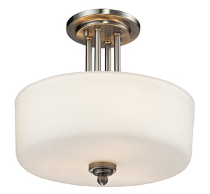 Z-Lite - 434-SF-BN - Three Light Semi Flush Mount - Cardinal - Brushed Nickel