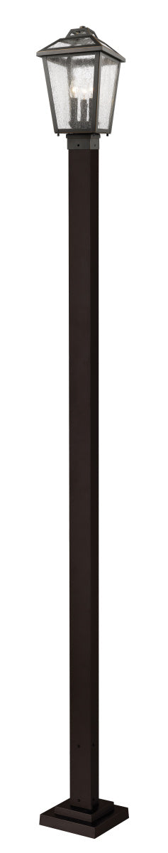Z-Lite - 539PHMS-536P-ORB - Three Light Outdoor Post Mounted Fixture - Bayland - Oil Rubbed Bronze
