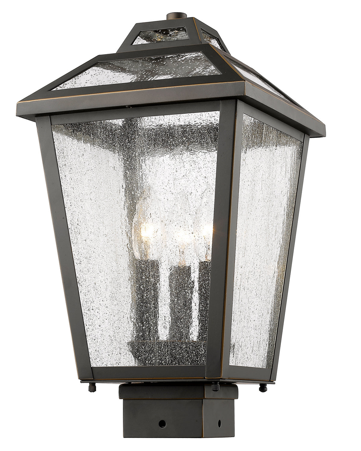 Z-Lite - 539PHMS-ORB - Three Light Outdoor Post Mount Fixture - Bayland - Oil Rubbed Bronze