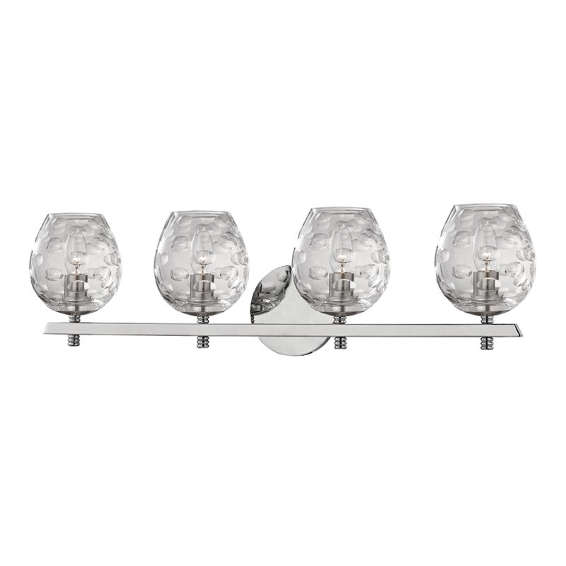 Hudson Valley - 1254-PN - Four Light Bath Bracket - Burns - Polished Nickel