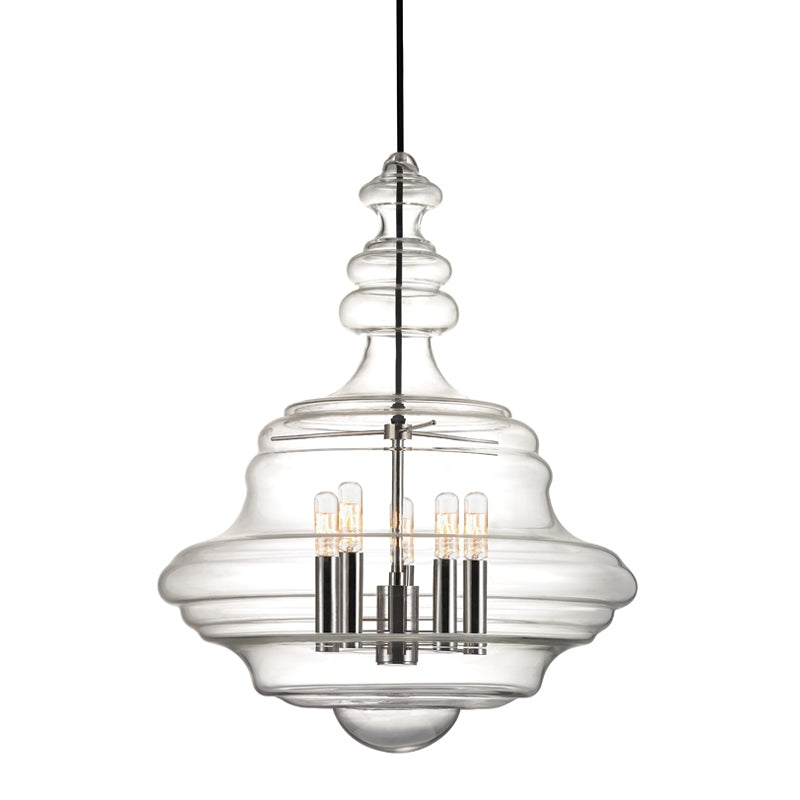 Hudson Valley - 4020-PN - Five Light Lantern - Washington - Polished Nickel