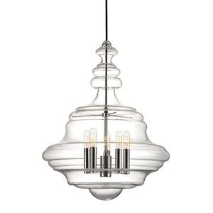 Hudson Valley - 4020-PN - Five Light Lantern - Washington - Polished Nickel