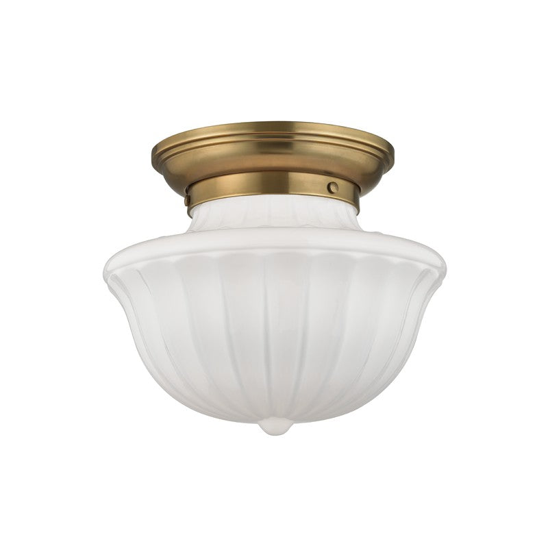 Hudson Valley - 5012F-AGB - One Light Flush Mount - Dutchess - Aged Brass