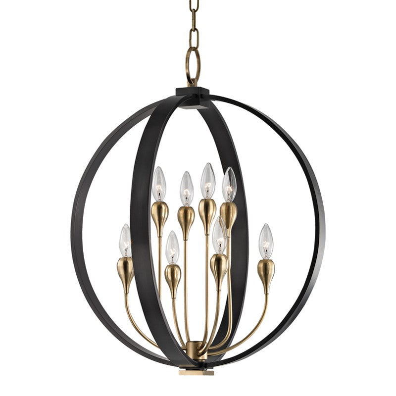 Hudson Valley - 6722-AOB - Eight Light Chandelier - Dresden - Aged Old Bronze