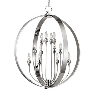 Hudson Valley - 6730-PN - 12 Light Chandelier - Dresden - Polished Nickel