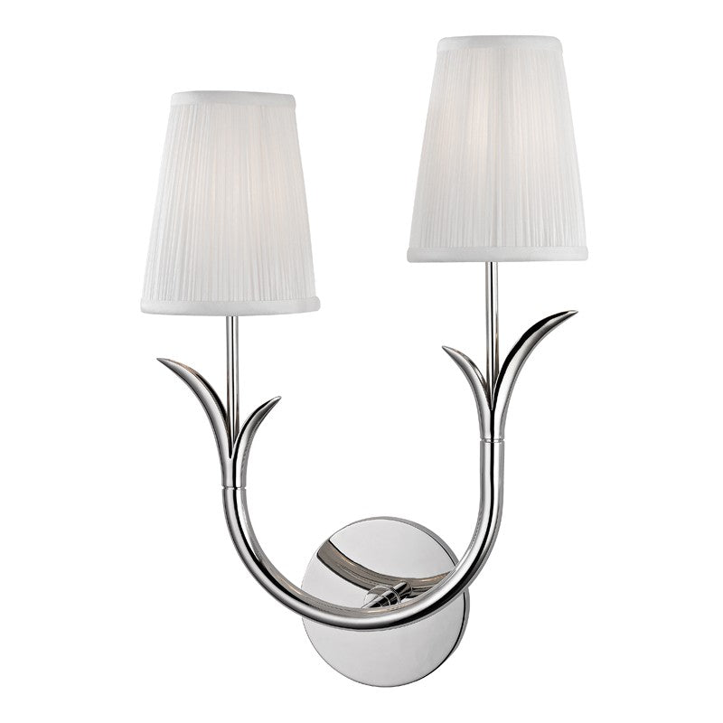 Hudson Valley - 9402L-PN - Two Light Wall Sconce - Deering - Polished Nickel