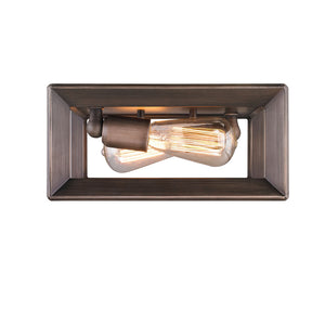 Golden - 2073-FM GMT - Two Light Flush Mount - Smyth - Gunmetal Bronze