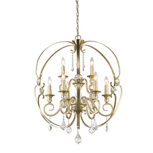 Golden - 1323-9 WG - Nine Light Chandelier - Ella - White Gold