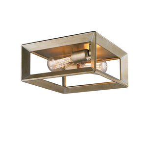 Golden - 2073-FM WG - Two Light Flush Mount - Smyth WG - White Gold