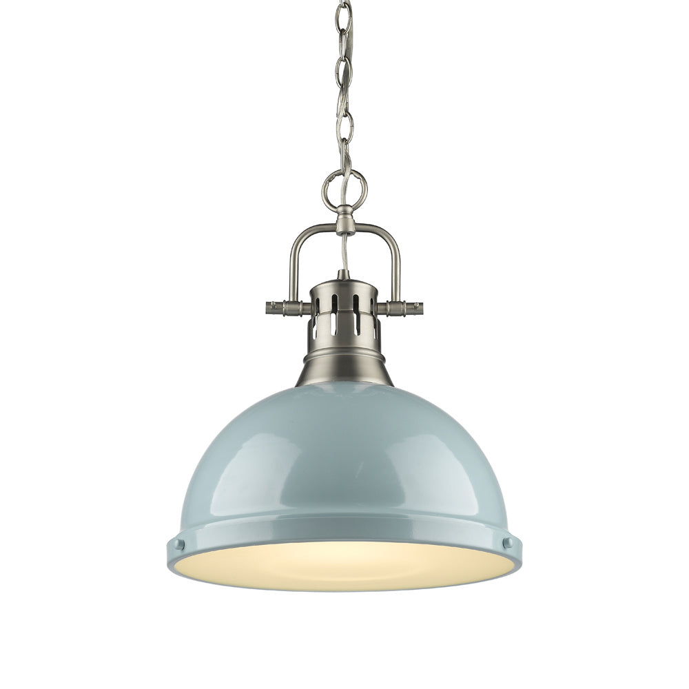 Golden - 3602-L PW-SF - One Light Pendant - Duncan PW - Pewter