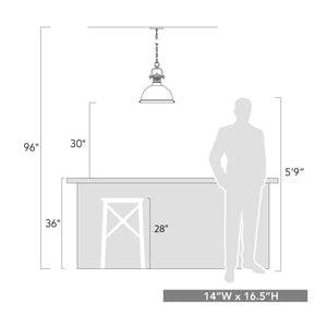 Golden - 3602-L PW-SF - One Light Pendant - Duncan PW - Pewter