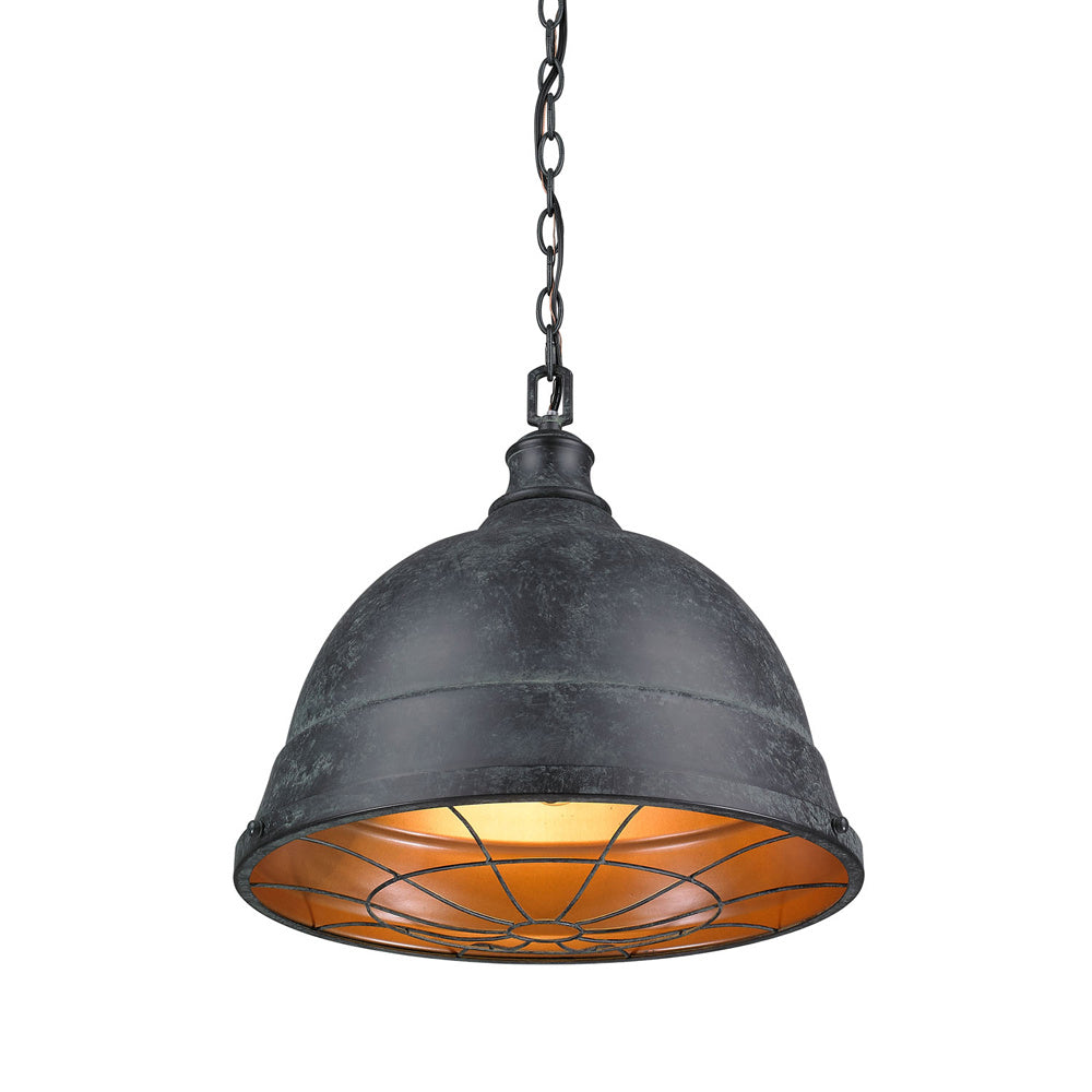 Golden - 7312-L BP - Two Light Pendant - Bartlett BP - Black Patina