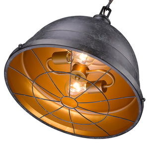 Golden - 7312-L BP - Two Light Pendant - Bartlett BP - Black Patina