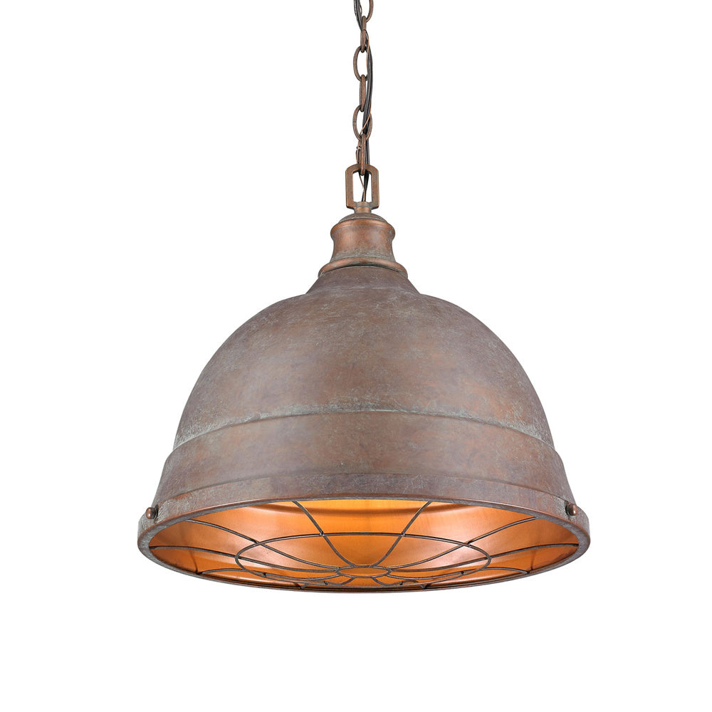 Golden - 7312-L CP - Two Light Pendant - Bartlett CP - Copper Patina