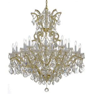 Crystorama - 4424-GD-CL-MWP - 25 Light Chandelier - Maria Theresa - Gold