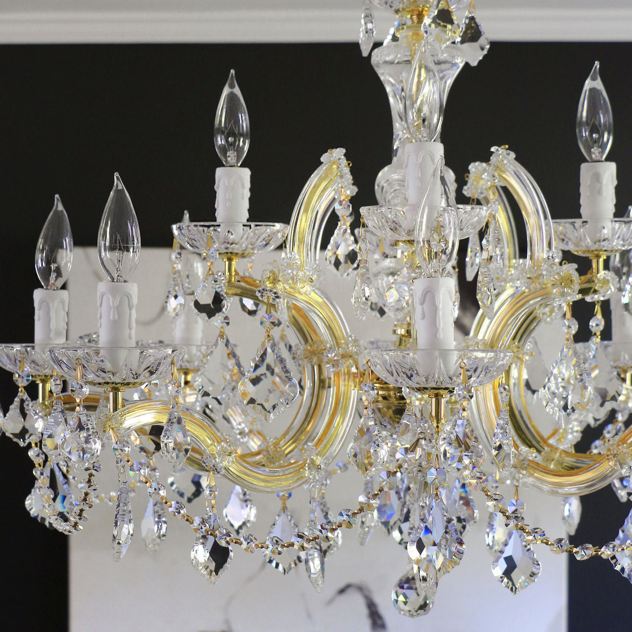 Crystorama - 4479-GD-CL-MWP - 12 Light Chandelier - Maria Theresa - Gold