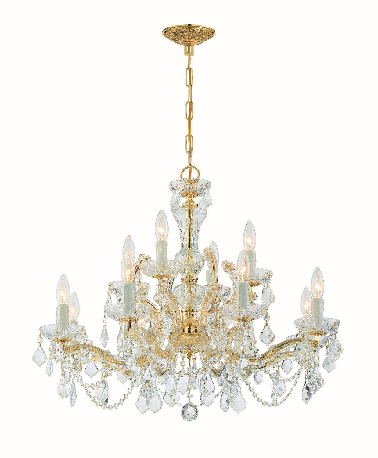 Crystorama - 4479-GD-CL-MWP - 12 Light Chandelier - Maria Theresa - Gold