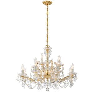 Crystorama - 4479-GD-CL-S - 12 Light Chandelier - Maria Theresa - Gold