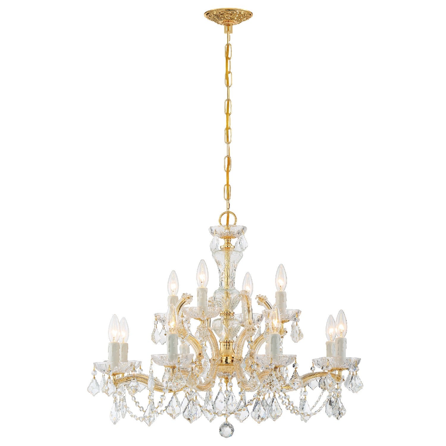 Crystorama - 4479-GD-CL-S - 12 Light Chandelier - Maria Theresa - Gold