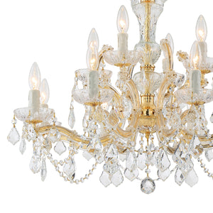 Crystorama - 4479-GD-CL-S - 12 Light Chandelier - Maria Theresa - Gold