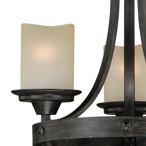 Vaxcel - H0136 - Three Light Mini Chandelier - Halifax - Black Walnut