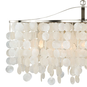 Vaxcel - P0140 - Five Light Linear Chandelier - Elsa - Satin Nickel