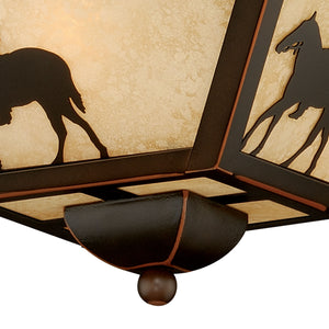 Vaxcel - T0109 - Three Light Flush Mount - Trail - Burnished Bronze