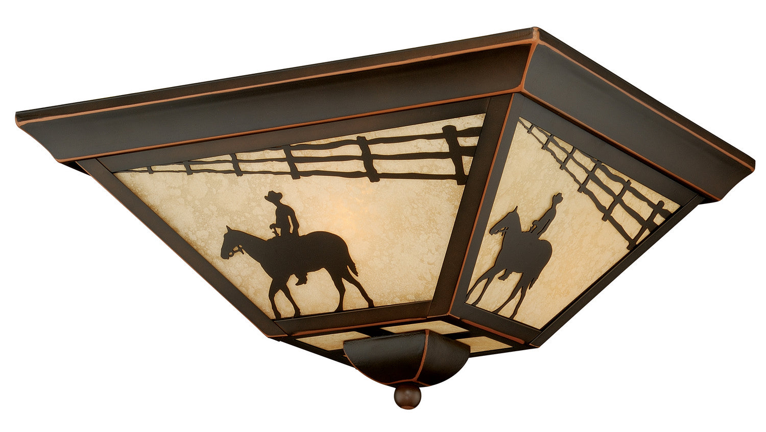 Vaxcel - T0109 - Three Light Flush Mount - Trail - Burnished Bronze