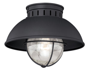 Vaxcel - T0142 - One Light Outdoor Flush Mount - Harwich - Textured Black