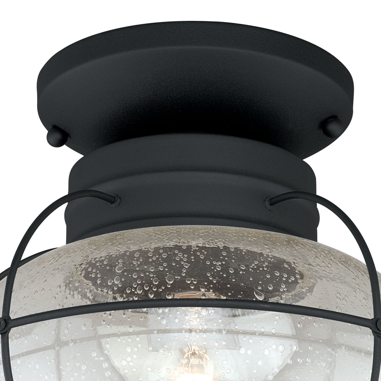 Vaxcel - T0144 - One Light Outdoor Semi Flush Mount - Chatham - Textured Black