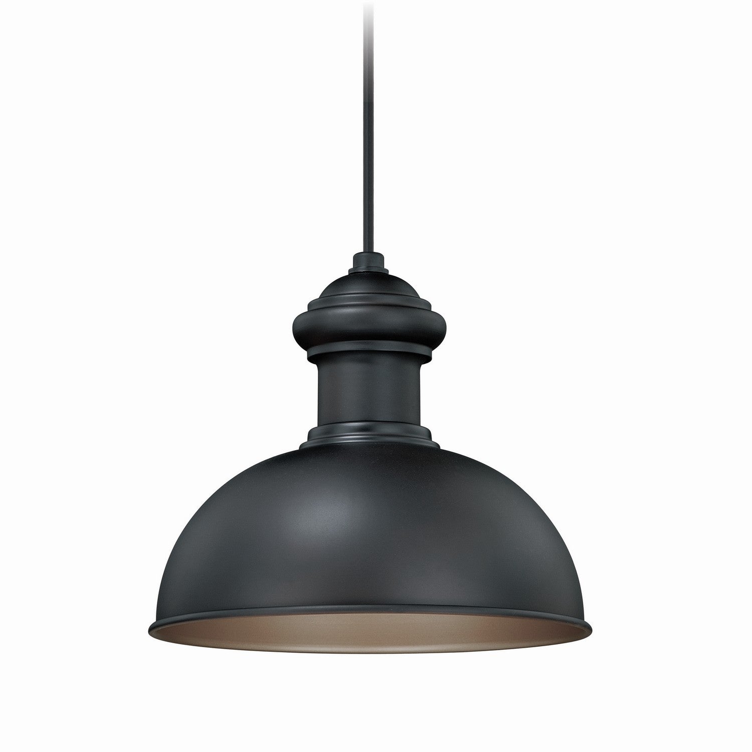 Vaxcel - T0152 - One Light Outdoor Pendant - Franklin - Oil Burnished Bronze/Light Gold