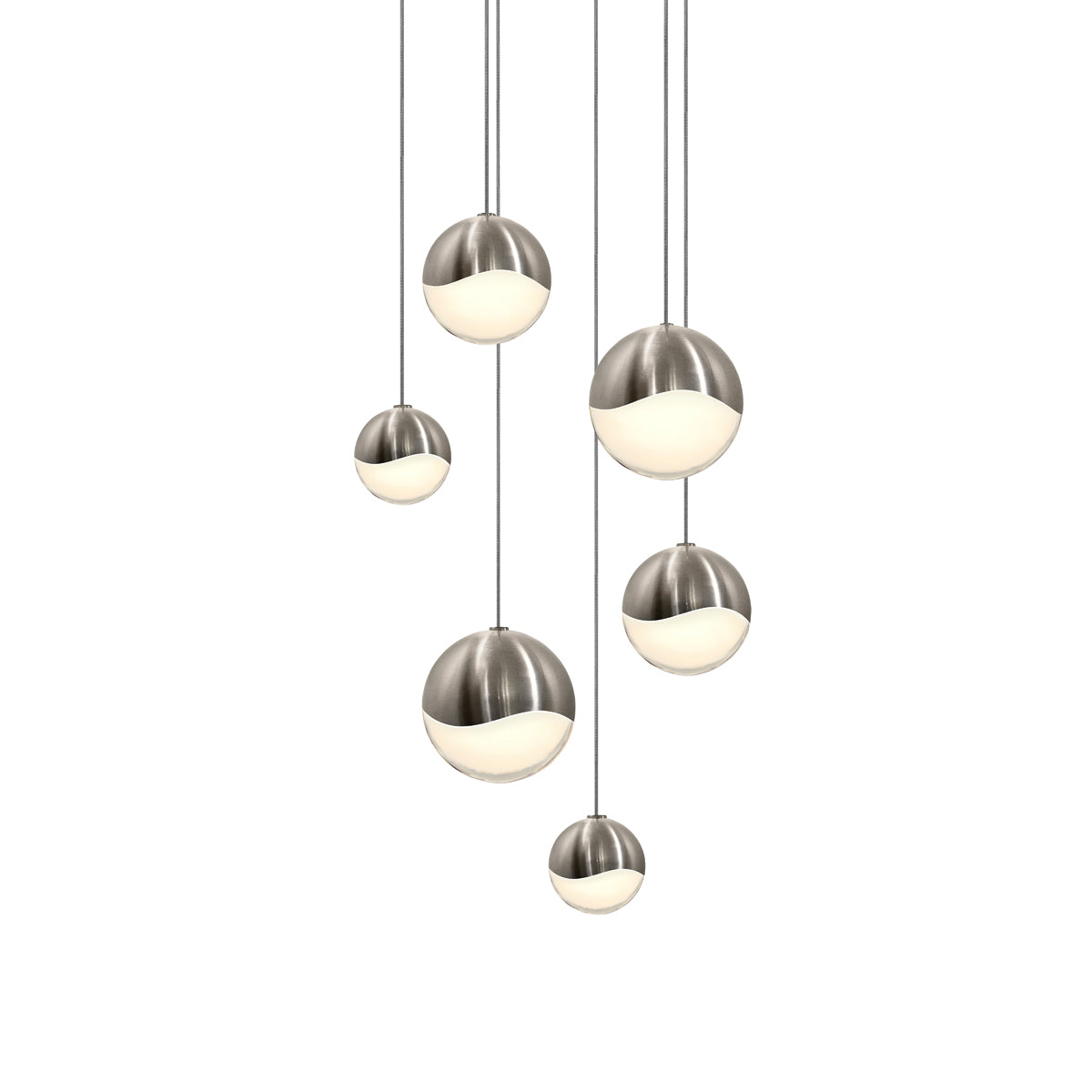 Sonneman - 2915.13-AST - LED Pendant - Grapes - Satin Nickel