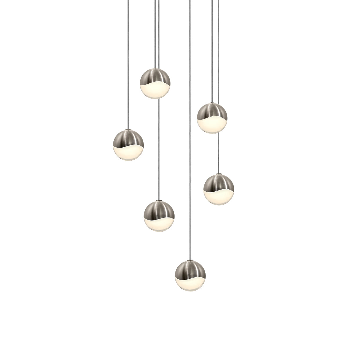 Sonneman - 2915.13-SML - LED Pendant - Grapes - Satin Nickel