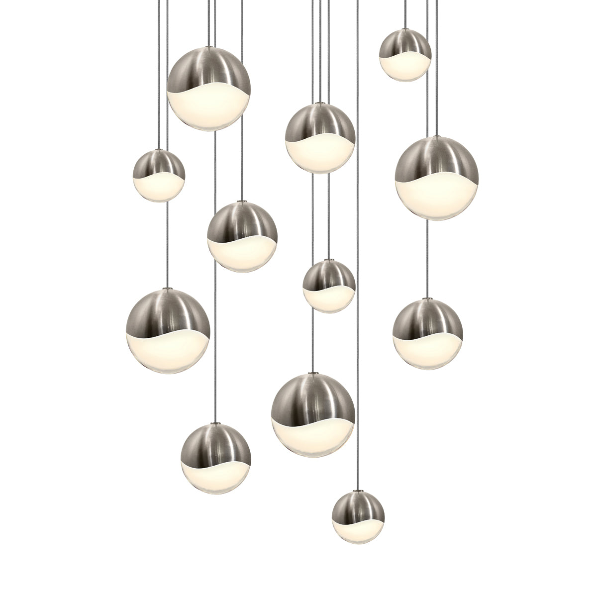 Sonneman - 2917.13-AST - LED Pendant - Grapes - Satin Nickel