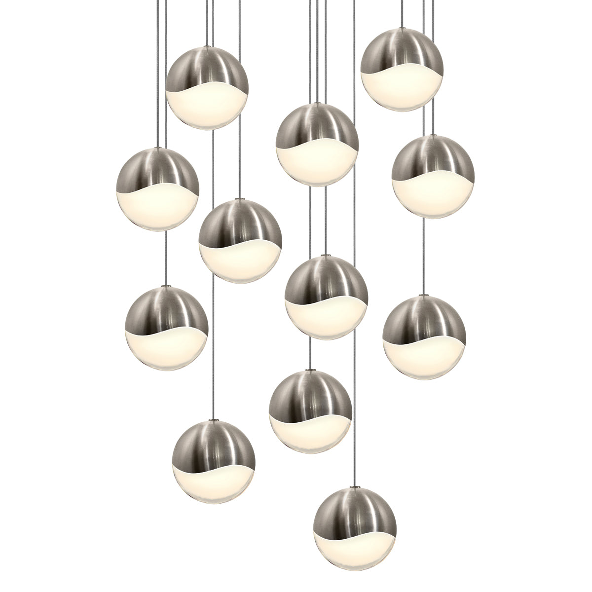 Sonneman - 2917.13-LRG - LED Pendant - Grapes - Satin Nickel