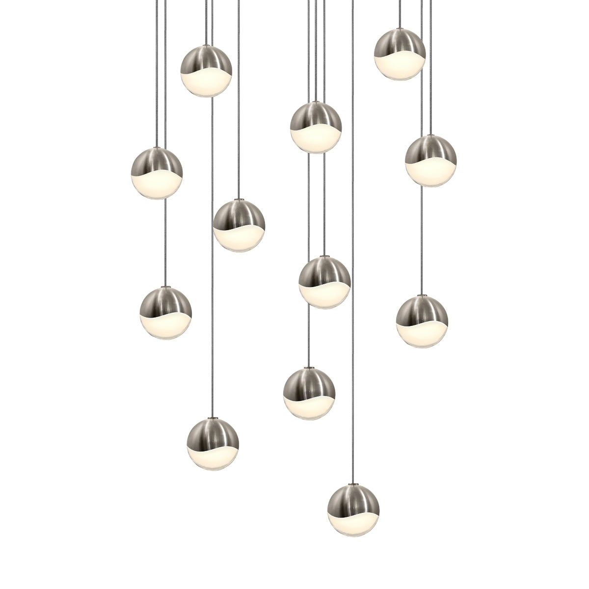 Sonneman - 2917.13-SML - LED Pendant - Grapes - Satin Nickel