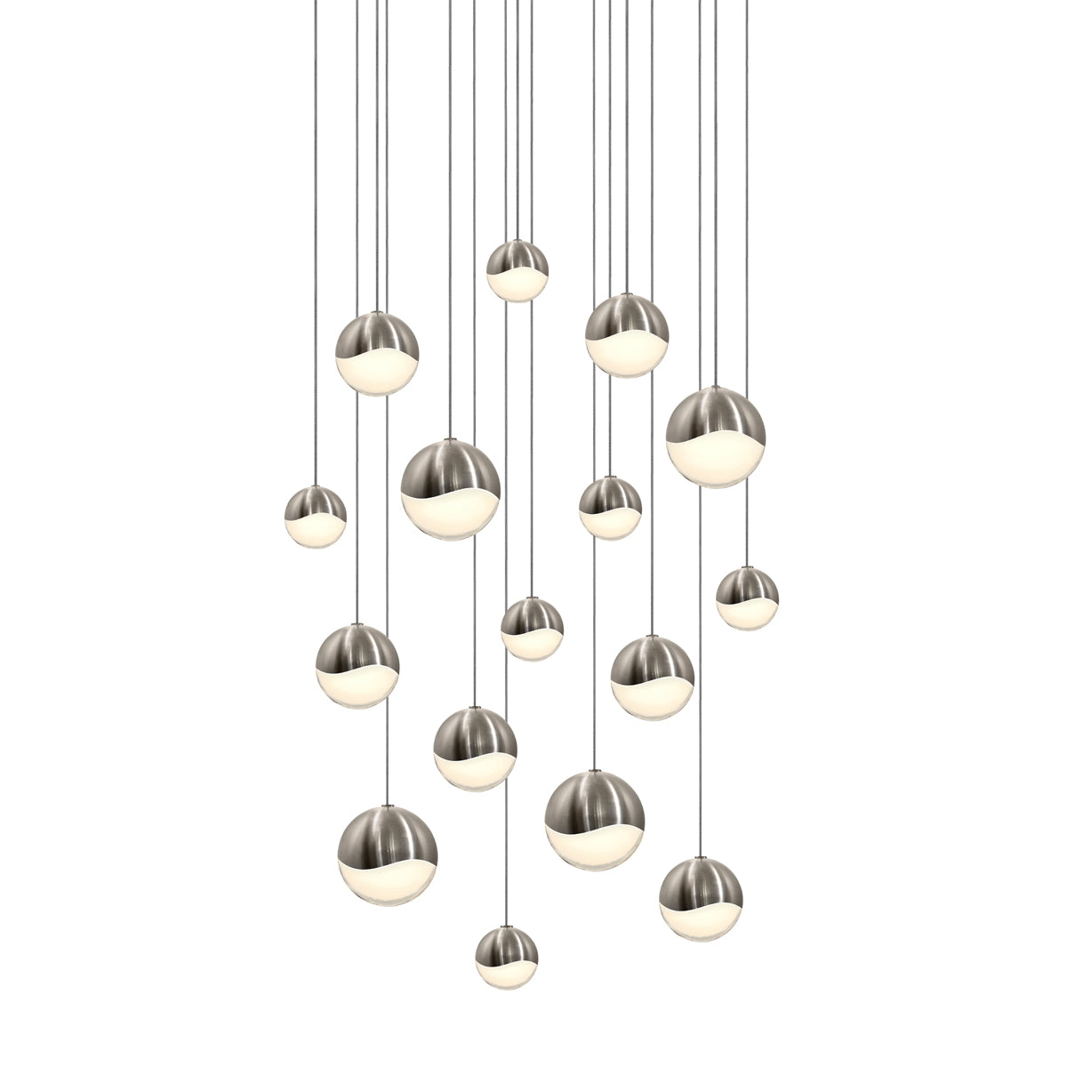 Sonneman - 2923.13-AST - LED Pendant - Grapes - Satin Nickel