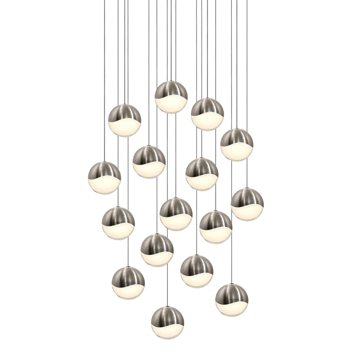 Sonneman - 2923.13-LRG - LED Pendant - Grapes - Satin Nickel