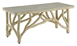 Currey and Company - 2038 - Table/Bench - Creekside - Portland/Faux Bois